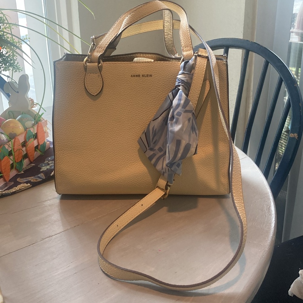 Anne Klein Butter Yellow Crossbody/ Hand Bag
